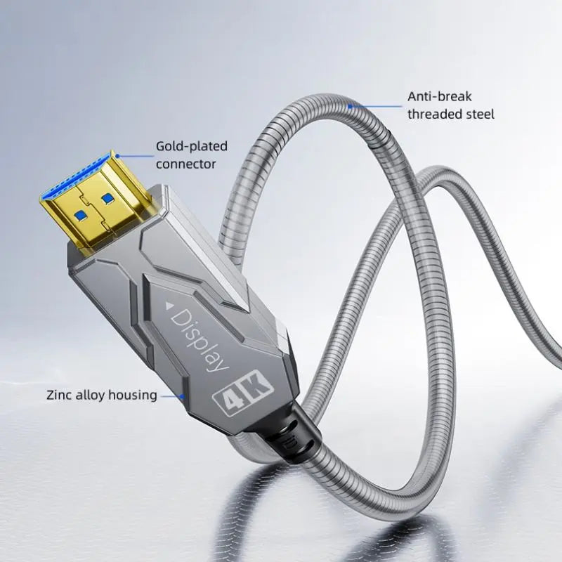 DTECH 4K Version 2.0 Cable 15m 20m 25m 30m Support HDCP2.2 Armored 4K@60Hz eARC AOC Fiber Optic HDMI Cable DTECH 4K Version 2.0 Cable 15m 20m 25m 30m Support HDCP2.2 Armored 4K@60Hz eARC AOC Fiber Optic HDMI Cable